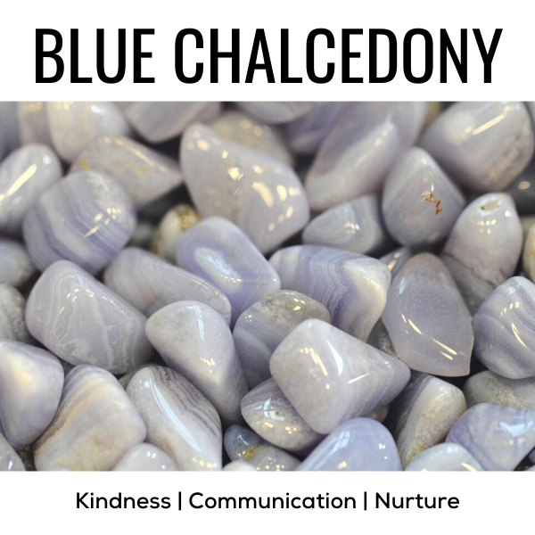 Z. Crystals: Blue Chalcedony (Tumbled) - Premium Gifts from Choices - Just $4.95! Shop now at Choices Books & Gifts