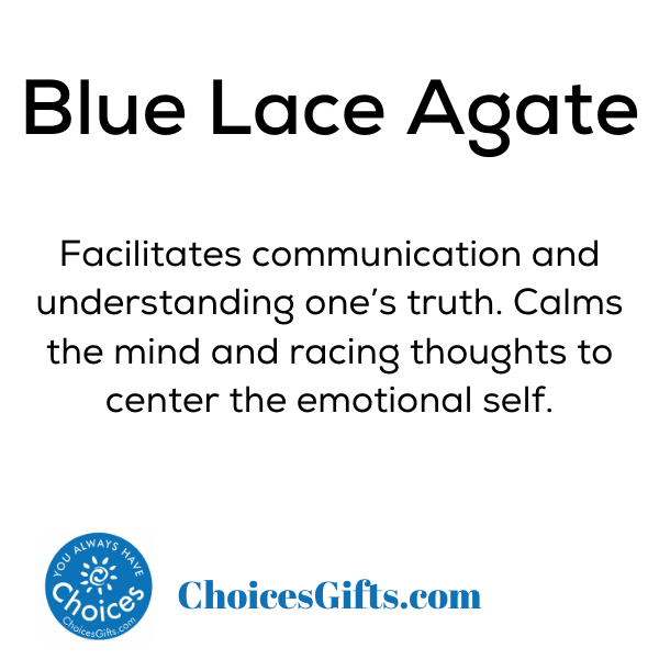 Z. Crystals: Blue Lace Agate (Tumbled) - Premium Gifts from Choices - Just $4.95! Shop now at Choices Books & Gifts