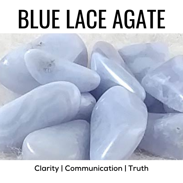 Z. Crystals: Blue Lace Agate (Tumbled) - Choices Books & Gifts