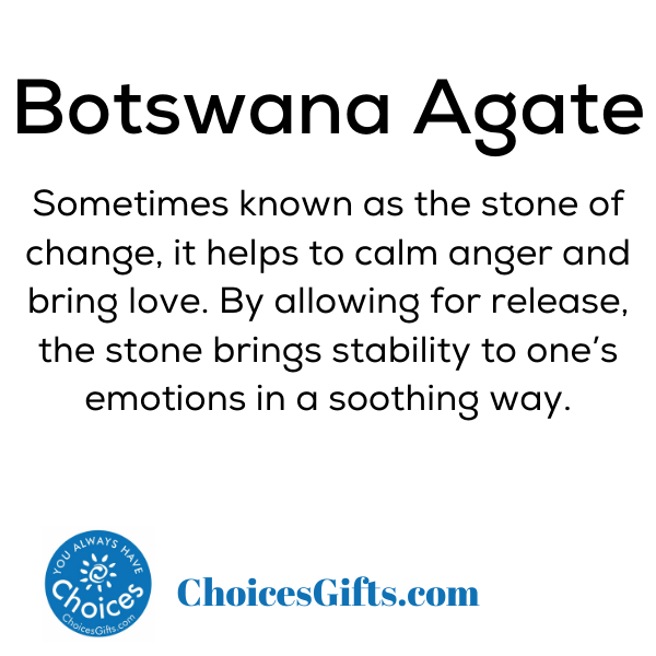 Z. Crystals: Botswana Agate (Tumbled) - Premium Gifts from Choices - Just $4.95! Shop now at Choices Books & Gifts