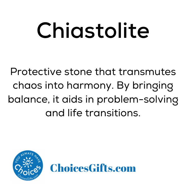 Z. Crystals: Chiastolite (Tumbled) - Premium Gifts from Choices - Just $4.95! Shop now at Choices Books & Gifts