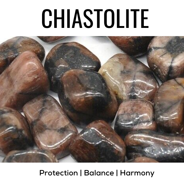 Z. Crystals: Chiastolite (Tumbled) - Choices Books & Gifts