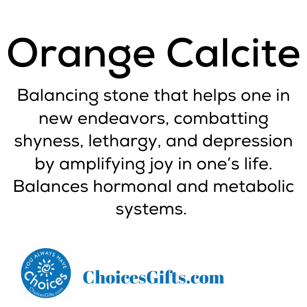 Z. Crystals: Orange Calcite (Tumbled) - Premium Gifts from Choices - Just $4.95! Shop now at Choices Books & Gifts