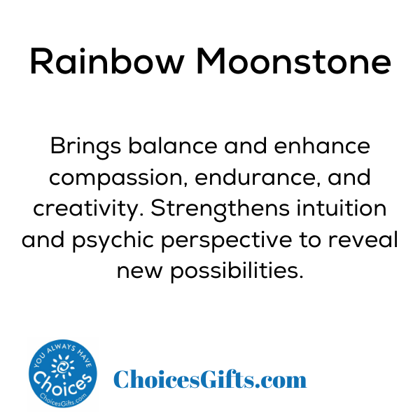 Z. Crystals: Rainbow Moonstone (Tumbled) - Premium Gifts from Choices - Just $4.95! Shop now at Choices Books & Gifts