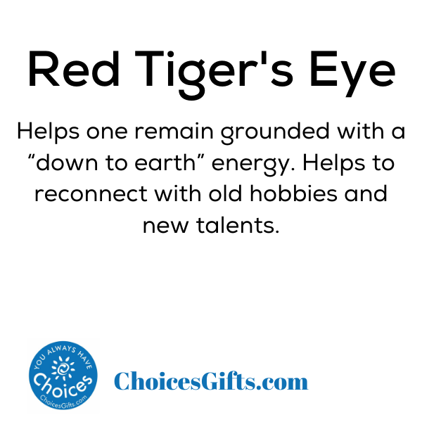 Z. Crystals: Red Tiger's Eye (Tumbled) - Premium Gifts from Choices - Just $4.95! Shop now at Choices Books & Gifts