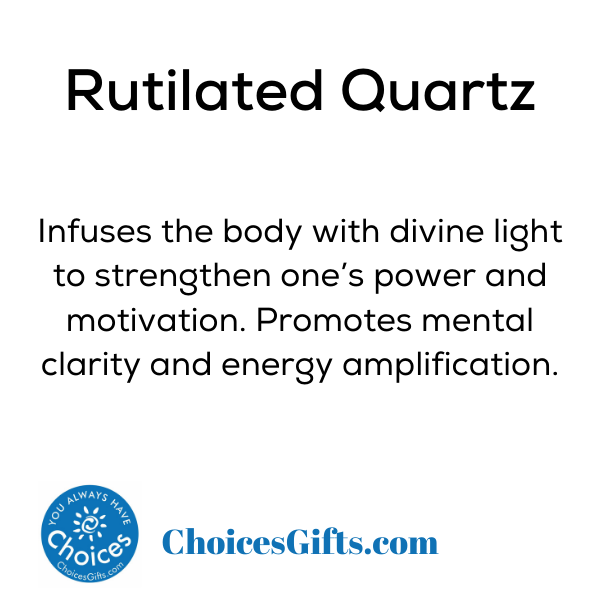 Z. Crystals: Rutilated Quartz (Tumbled) - Premium Gifts from Choices - Just $4.95! Shop now at Choices Books & Gifts