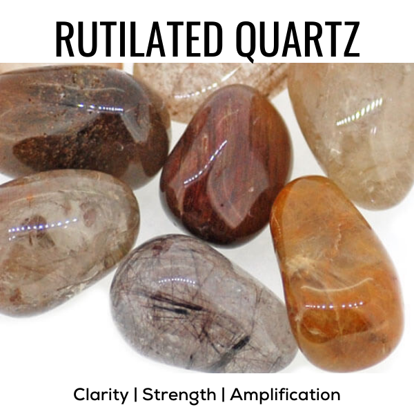 Z. Crystals: Rutilated Quartz (Tumbled) - Choices Books & Gifts
