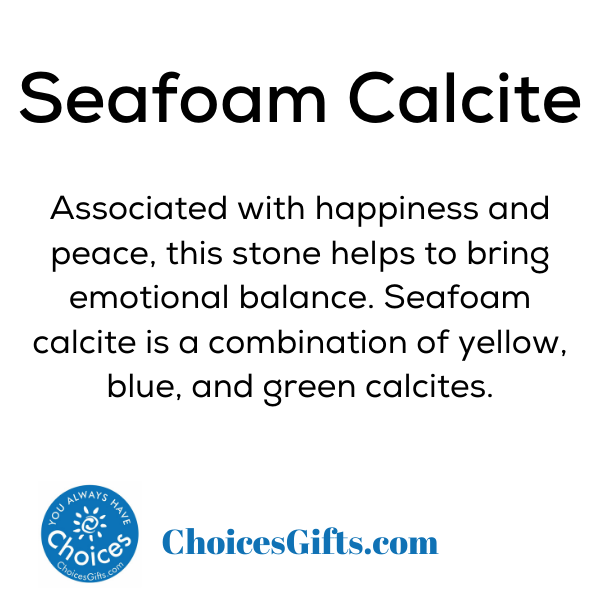 Z. Crystals: Seafoam Calcite (Tumbled) - Premium Gifts from Choices - Just $4.95! Shop now at Choices Books & Gifts