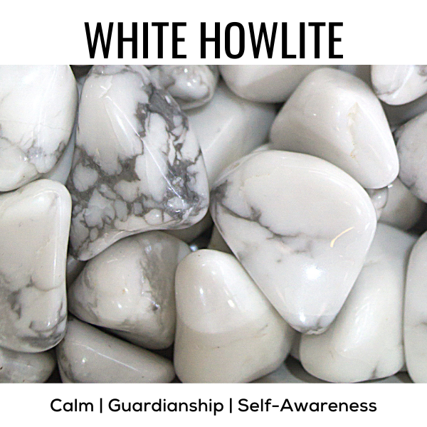 Z. Crystals: White Howlite (Tumbled) - Choices Books & Gifts