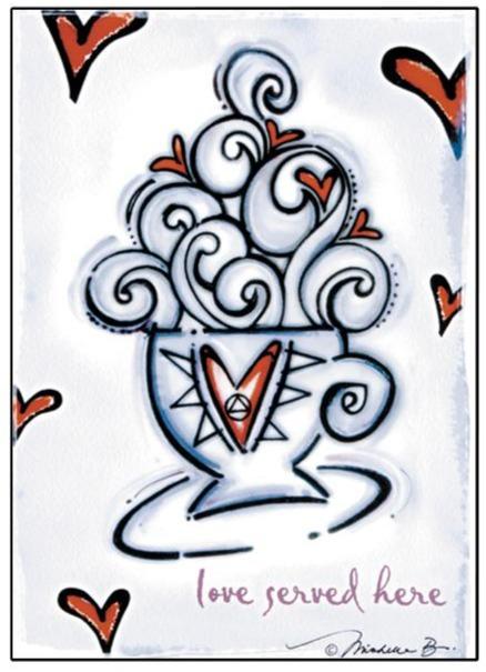 a123. Love Served Here Greeting Card.  D14 - Premium Cards from Valley Graphics - Just $2.95! Shop now at Choices Books & Gifts